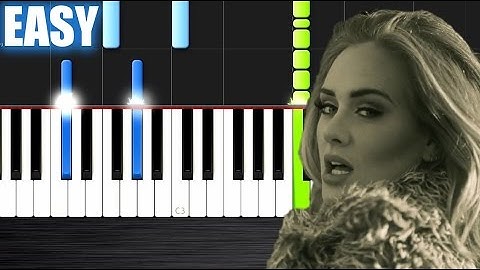 Adele - Hello - EASY Piano Tutorial by PlutaX - Synthesia
