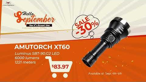 amutorch september sale has started,  30% off discount!!!