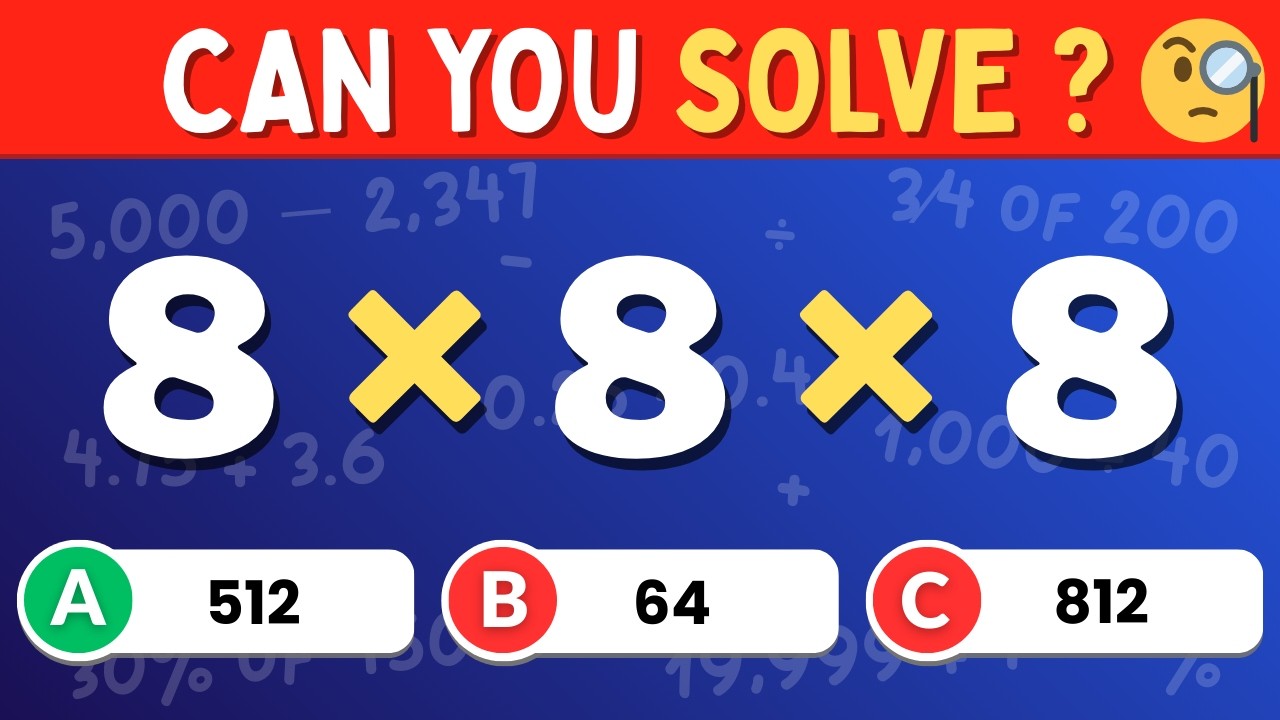 50 Fast Math Problems: Beat The Calculator Challenge!