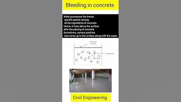Bleeding in concrete!! concrete technology!! Civil engineering #shorts