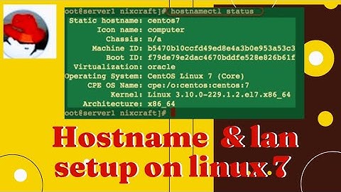 how to change hostname in linux | how to setup lan network |Red hat _7 |