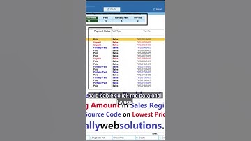 (Hindi) Invoice Payment Status Dashboard with Receipt & Pending Amount in Sales Register