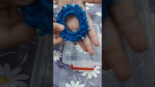 easy crochet scrunchie with beads #craft #crochet #diy #trending #easy #scrunchies #budget #shorts