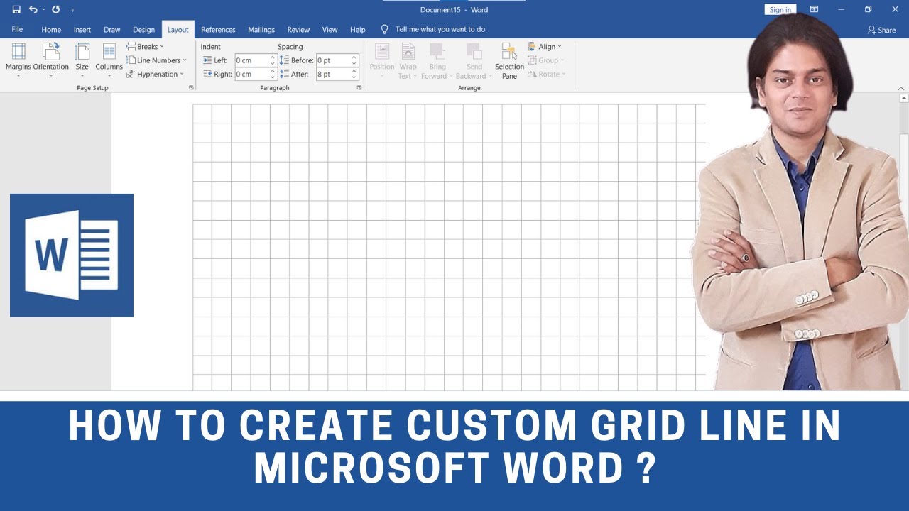 How to create custom grid line in Microsoft word ? - YouTube