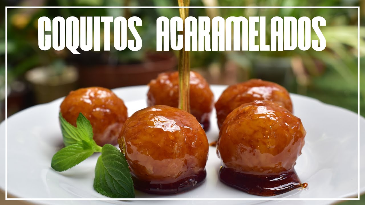 Coquitos acaramelados. Receta muy sencilla, tradicional y con pocos ingredientes. Paso a paso