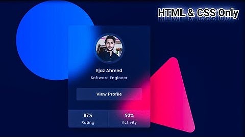 ID Card Design in HTML & CSS Only | HTML & CSS Project | HTML CSS UI Design | CSS Tutorial