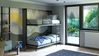 EasyBed Twin - folding bunk bed - NEW! - the one&only on the market! WOW efect!