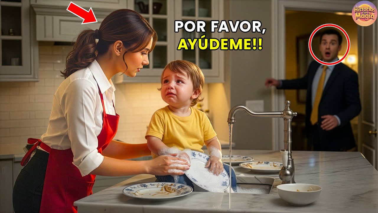 El Millonario Llegó Temprano Y Quedó Helado Al Ver Lo Q La Mesera Hacía A Su Hijo.5 Segundos Después