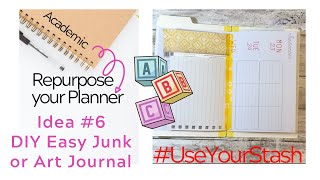 Repurpose your unused Happy Planner #6 | DIY Easy Art/Junk Journal