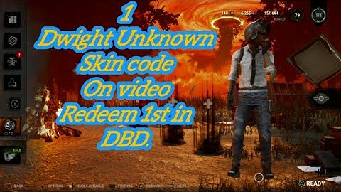 1 Dwight Unknown skin code on video! redeem in DBD.