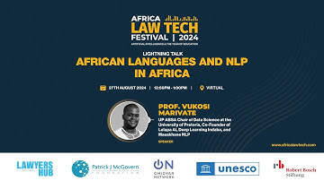 African Languages & Natural Language Processing in Africa: Prof. Vukosi Marivate (ALTF 2024)