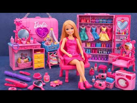 8 Minutes Satisfying with Unboxing Barbie Doll Family Playset，Cute Pinkfong Ambulance Car Toys ASMR
