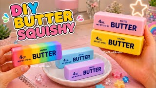 How to make viral butter squishy at home /diy butter squishy easy / tiktok crafts art