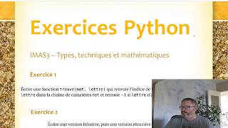 Python - Correction IMAS3Ex4 - Types, techniques et mathématiques