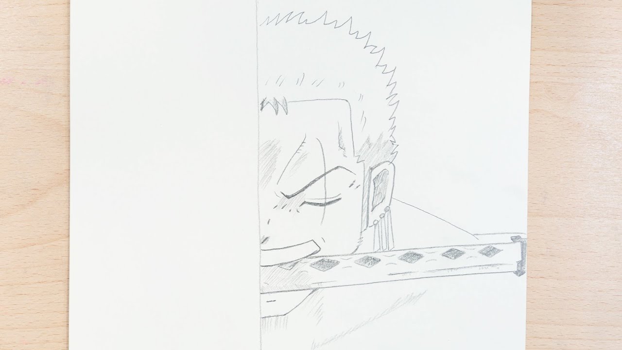 desenhos de anime fáceis  como desenhar metade do rosto Zoro fácil passo a  passo 