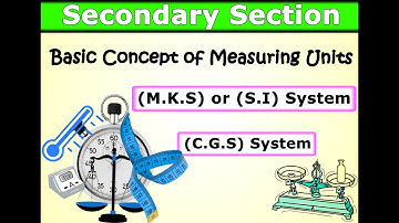 (M.K.S) or (S.I)  &  (C.G.S) Unit System | Secondary Section | ICSE  |  CBSE   |  SSC