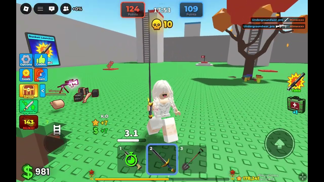 Underground war 2.0 trying to get rocket launcher 