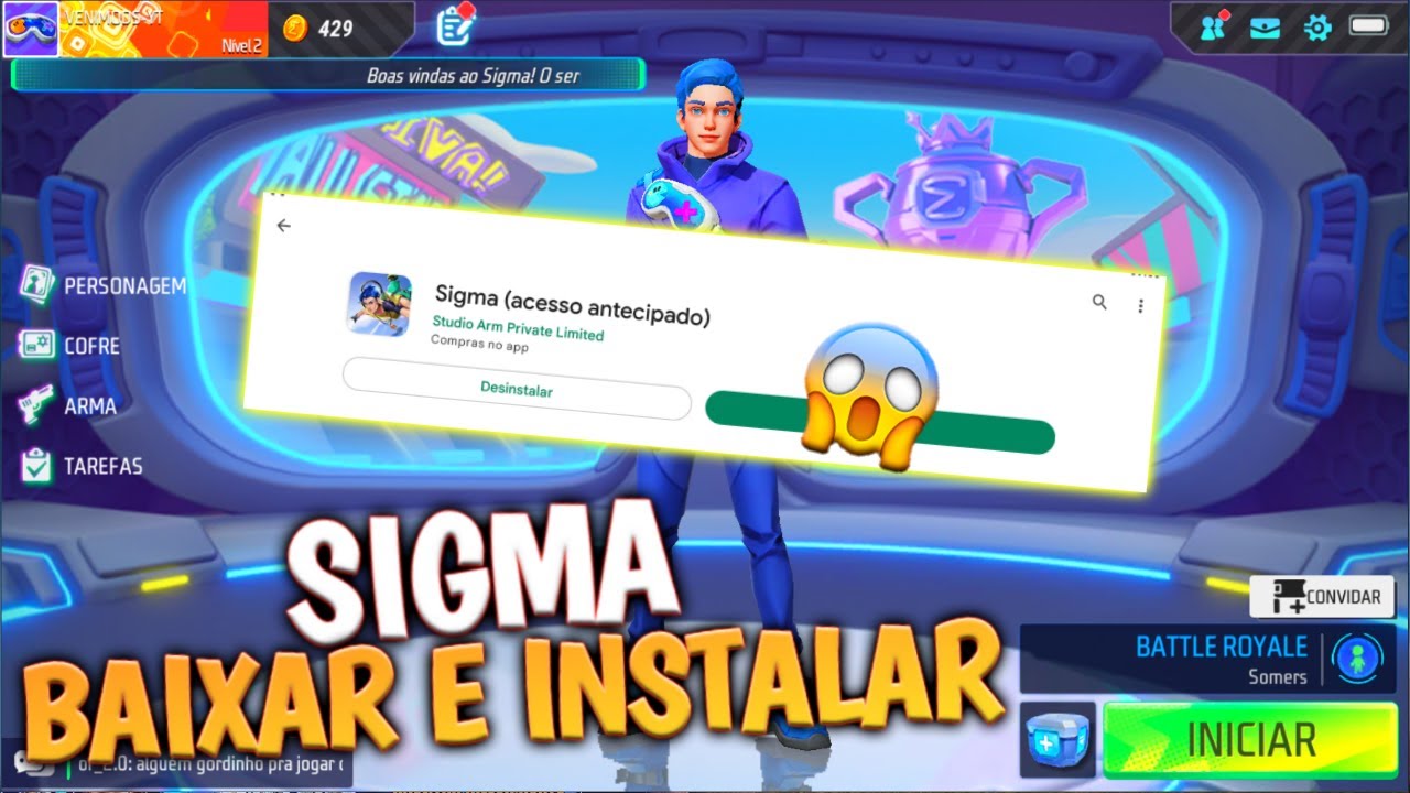 SIGMA🔥 O NOVO JOGO QUE COPIOU O FREE FIRE !! COMO BAIXAR E JOGAR SIGMA!! FREE  FIRE LITE ? 