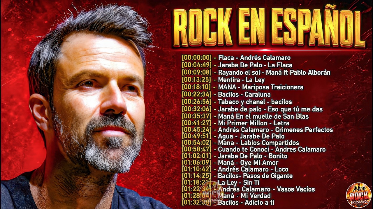 Jarabe de Palo, Bacilos, Maná, Andrés Calamaro, La Ley, y más - Los mejores clásicos ROCK en Español
