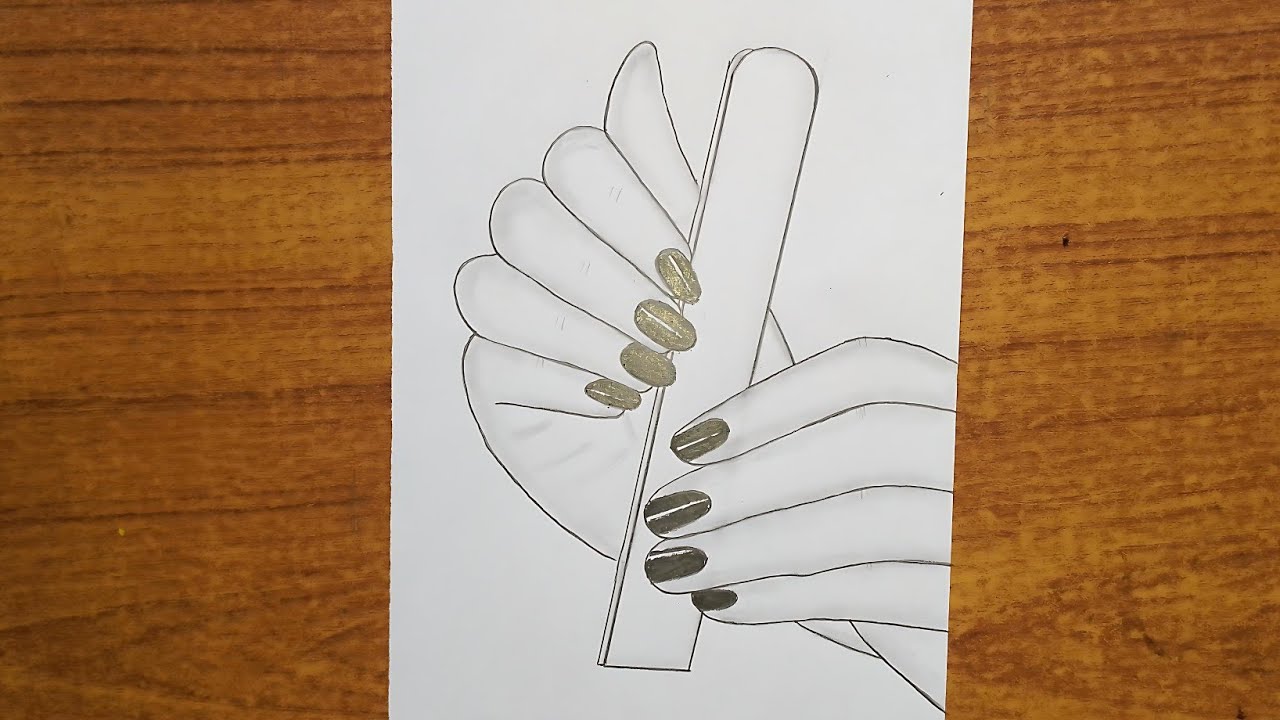 Simple Swirl Art Acrylic Press On Nails Hand-drawn Nail Art – BillioNoire  Beauty