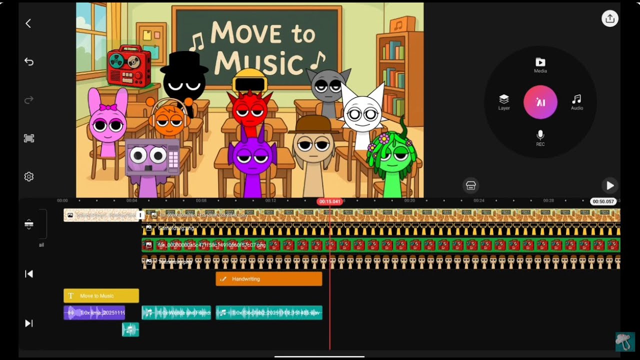 Move to Music (Season 5 Episode 9) Sprunki Kinemaster Speedrun x16 Speed 