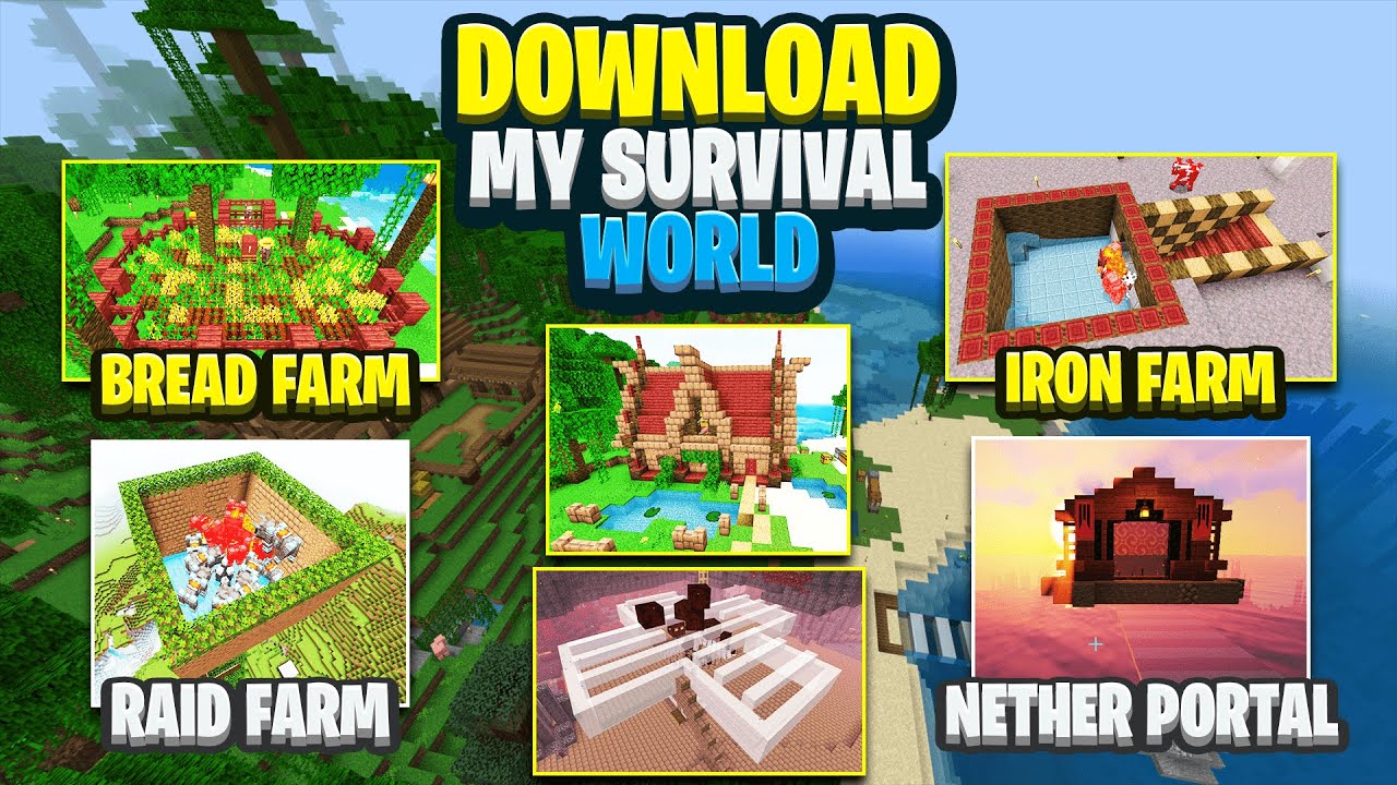 Download My New Survival World For Minecraft Pocket Edition | Minecraft Bedrock Edition | RohitMETA