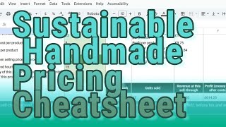 Sustainable Handmade Pricing Calculator