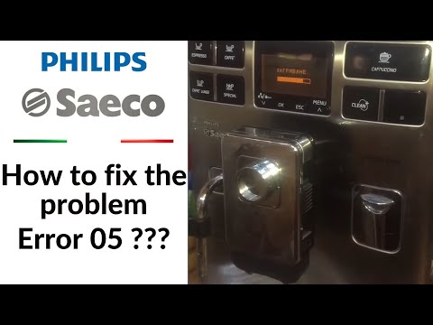 Kavni aparat za espresso Philips SAECO Exprelia Evo popravilo Kako odpraviti težavo z napako 05