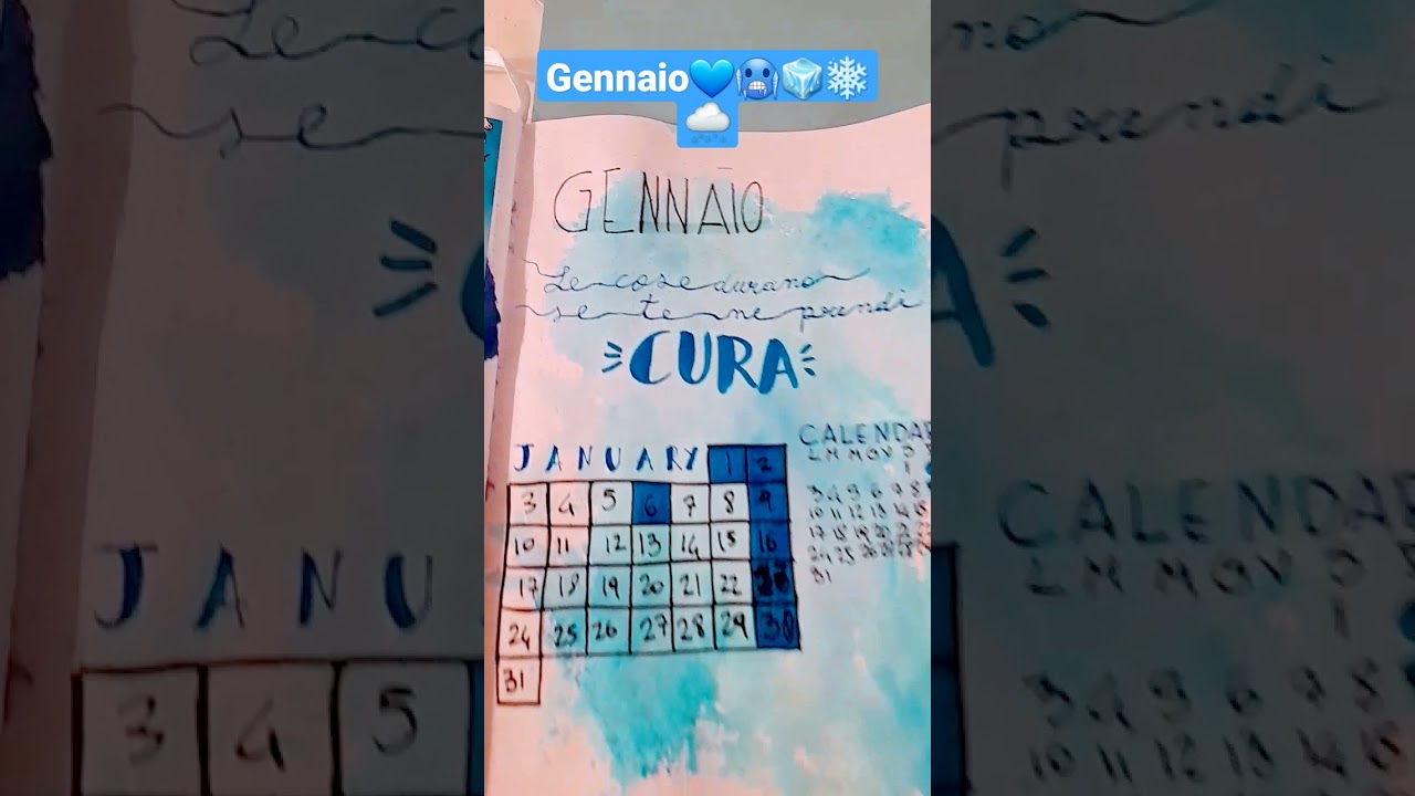 Il mio gennaio💙🥶🧊❄🌨| Bullet Journal