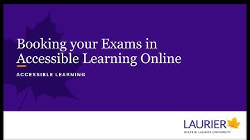 Booking your Exams in Accessible Learning Online