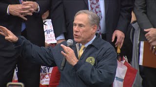 Gov. Abbott speaks at "school choice" rally at Texas Capitol