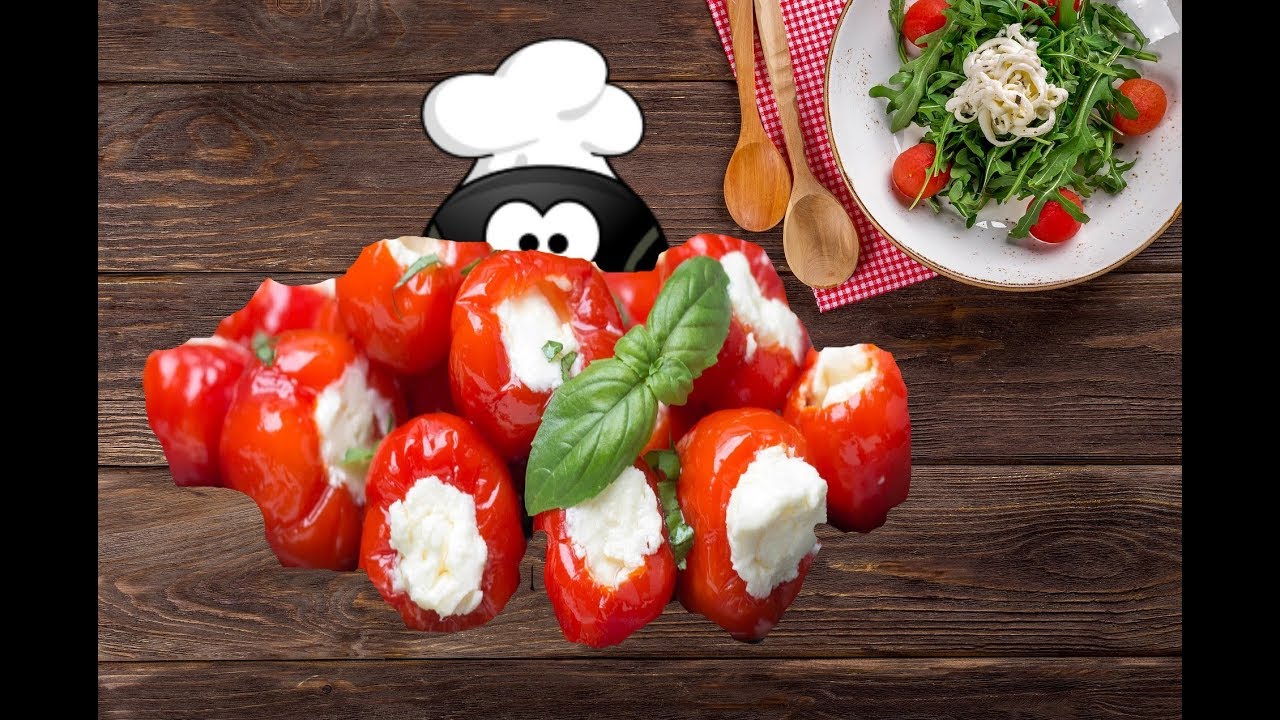 Antipasti Rezept Gefüllte Paprika mit Frischkäse selber machen. Einfach ... Antipasti Rezept Gefüllte Paprika mit Frischkäse selber machen. Einfach ...
