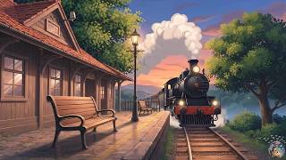 A Dreamy Train Journey Through Hushed Fields 🚆🌅 Cozy Ghibli-Style ASMR