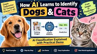 How AI Learns to Identify Dogs & Cats 🐶🐱 | AI Classification Explained with Practical Demo