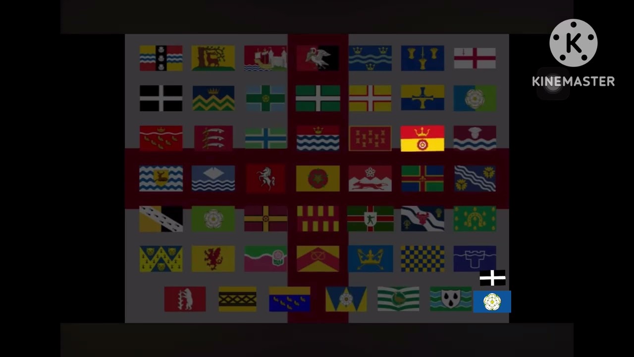 England states. Counties. Flag band