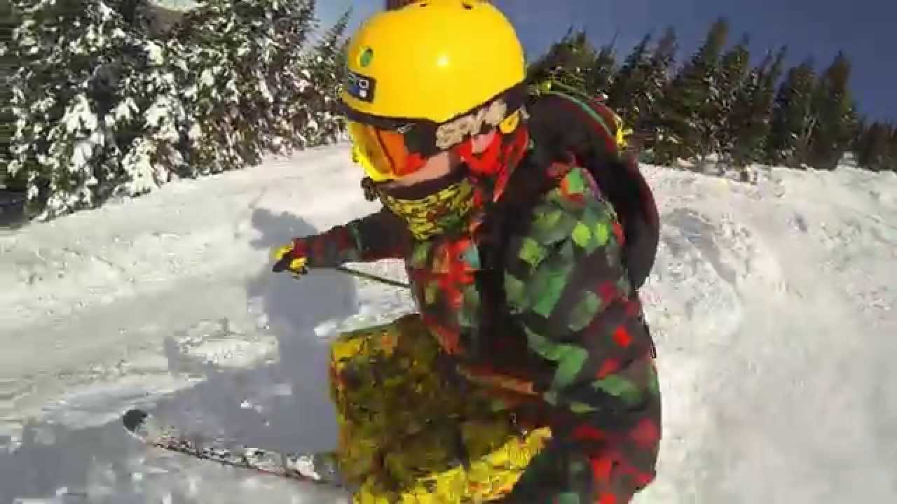Skiing Crystal Mountain with Rotating GoPro