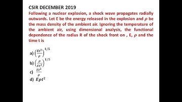 1. Dimensional Analysis I CSIR Mathematical MethodsofPHYSICS question solution I Dr. Nagaraju Pendam