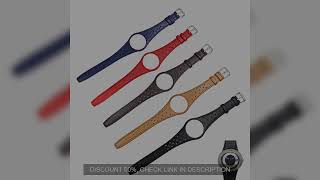 CARLYWET Red Blue Brown Black Khaki Leather Watch Band with silver steel Buckle For Omega Dynamic