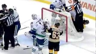 Sedin Punched by Marchand