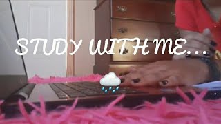 STUDY WITH ME WITH RELAXING RAIN SOUNDS | misshonesty