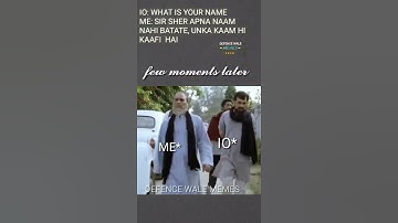 WHEN IO ASKS YOUR NAME IN SSB INTERVIEW. #ssb#ssbmemes#defencewalememes#shorts