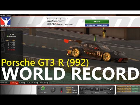 Porsche GT3 R - Interlagos Flying Lap WORLD RECORD - 1min30s383 (Iracing)