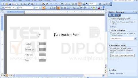 Protect the forms of the document using cert4u as password.