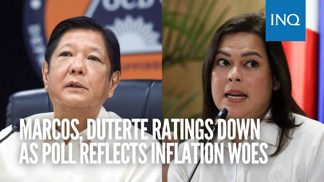 Marcos Rally Inflation Marcos, Duterte ratings down as poll reflects inflation woes - YouTube