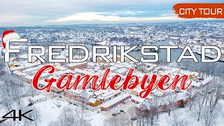 Christmas at Fredrikstad Gamlebyen - City Tour & Drone, 4k