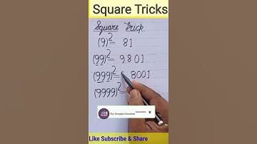 Square Short Tricks || Square Tricks of 9 Series ||@skystruggleeducation4645
