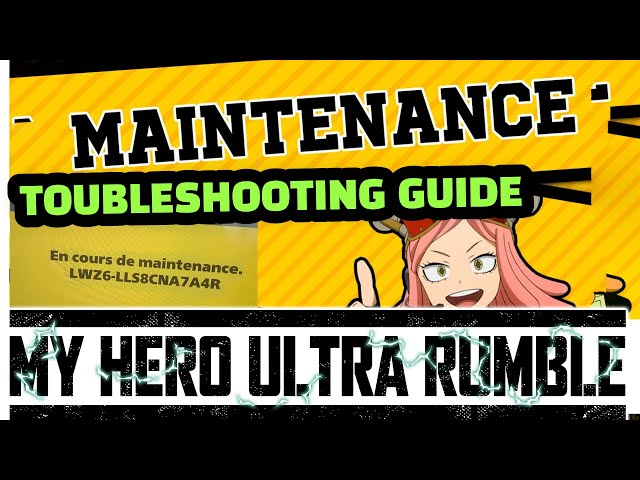 MY HERO ULTRA RUMBLE on X: 📣 Maintenance will be conducted as follows:  11/23 19:30 - 11/24 2:30 PT