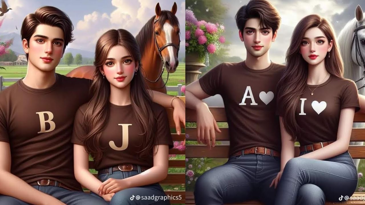 cartoon couple alphabet dpz /