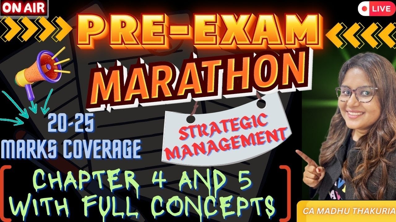 SM Ch 5 and 4 Revision Marathon for Jan 2025 Attempt with CA Madhu Thakuria