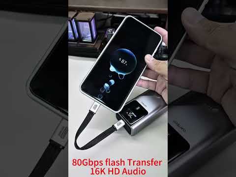 Магнитный кабель USB Type-C - USB Type-C 240W | USB4 80Gbps | 16K | 18см, видео 1